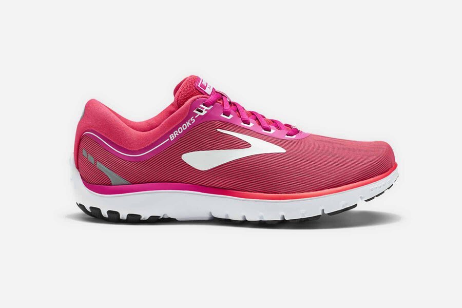 Pureflow 7 Road Brooks Running Shoes NZ Womens - Pink/White - WVJMDN-785